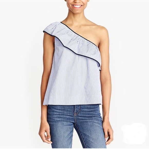 J. Crew NWT One Shoulder Blouse Size 4 - Picture 1 of 8